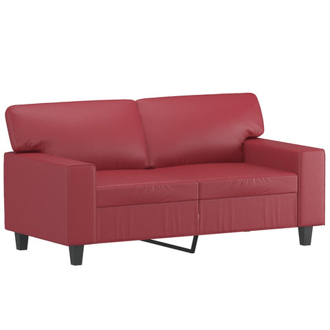 2-Sitzer-Sofa Weinrot 120 cm Kunstleder