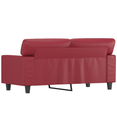 2-Sitzer-Sofa Weinrot 120 cm Kunstleder