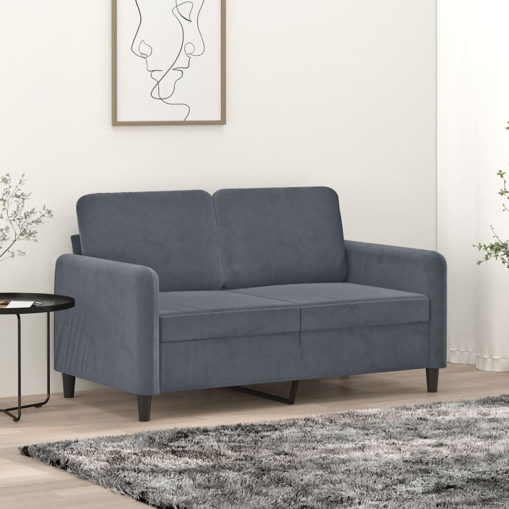 2-Sitzer-Sofa 120 cm Samt in verschiedenen Farben