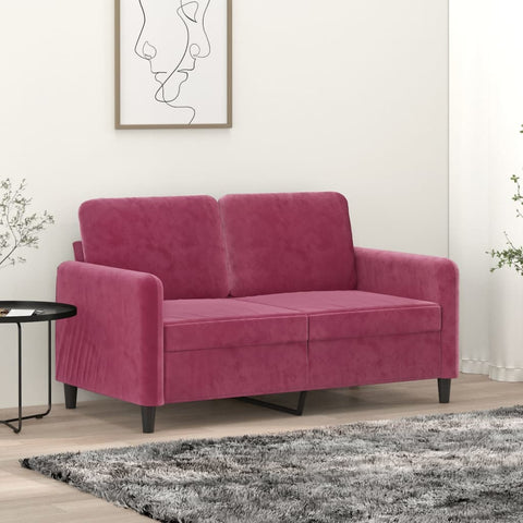 2-Sitzer-Sofa 120 cm Samt in verschiedenen Farben