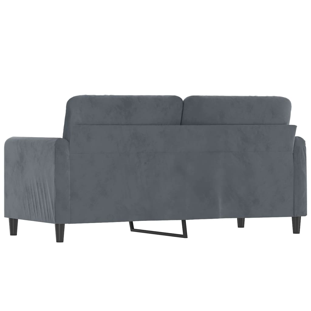 2-Sitzer-Sofa Dunkelgrau 140 cm Samt