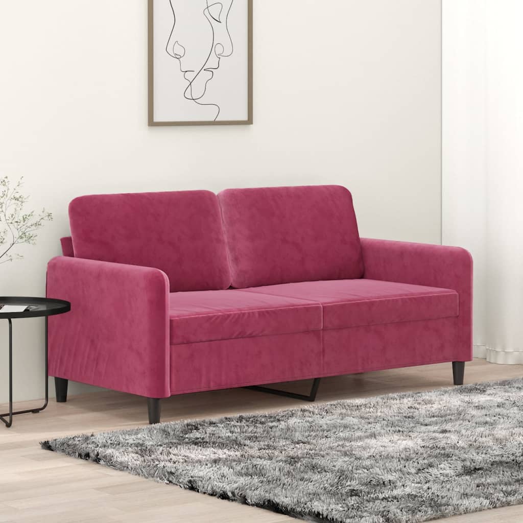 2-Sitzer-Sofa 140 cm Samt in verschiedenen Farben und Stilen