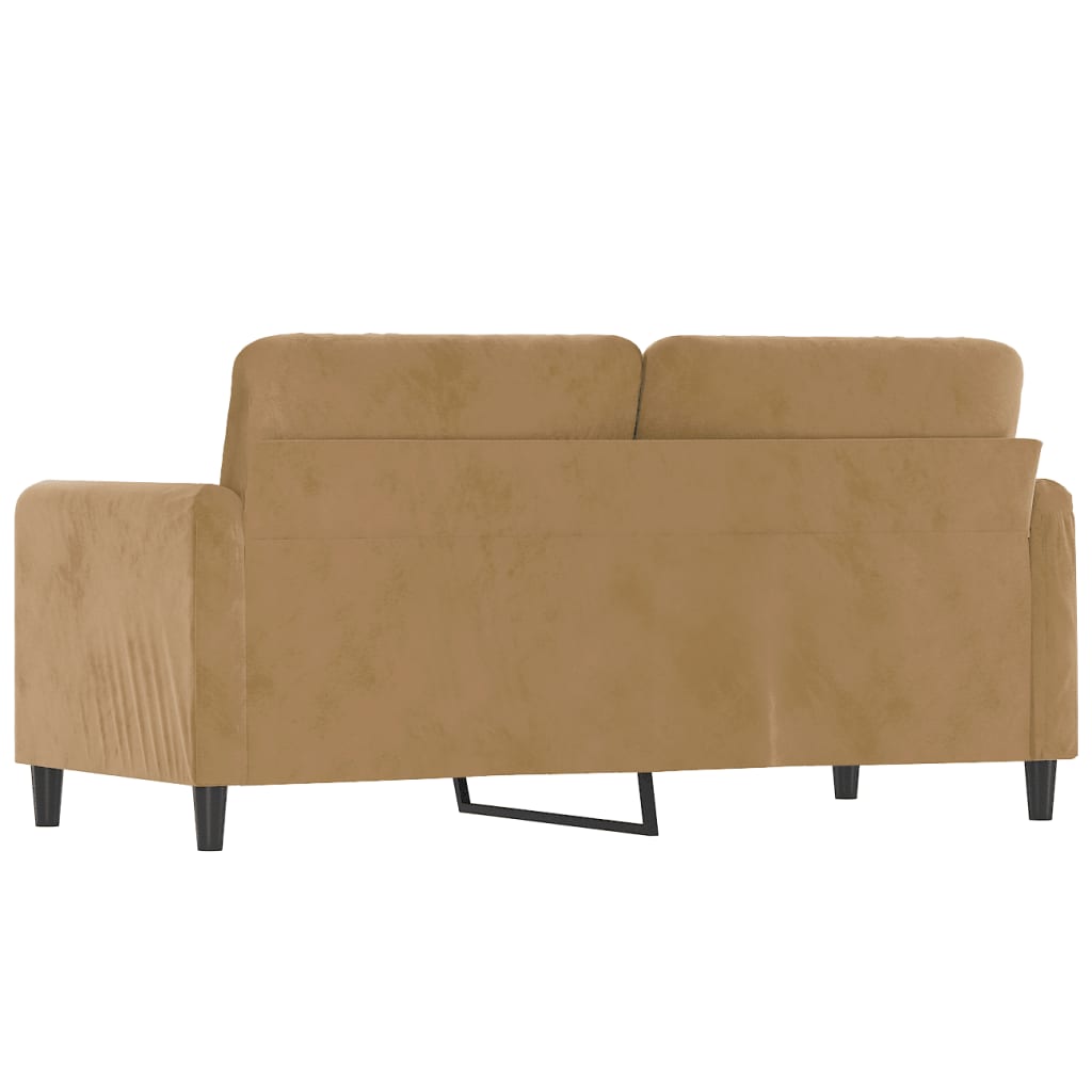 2-Sitzer-Sofa Braun 140 cm Samt