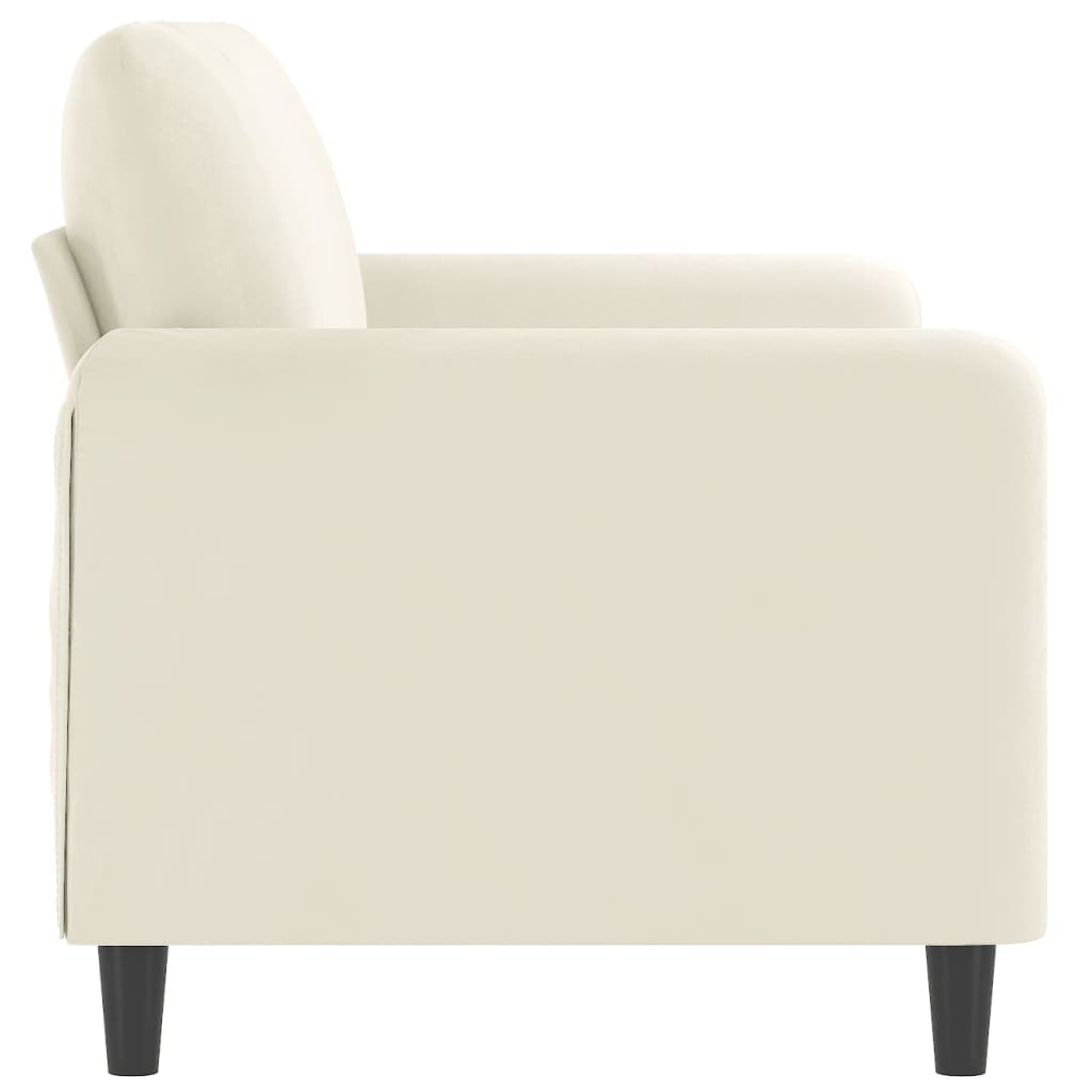 2-Sitzer-Sofa Creme 140 cm Samt