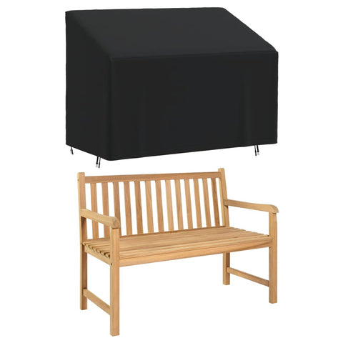 Abdeckung für 2-Sitzer-Bank Schwarz 134x70x65/94 cm 420D Oxford