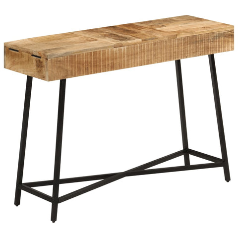 Schminktisch 105x35x75 cm Raues Massivholz Mango und Eisen