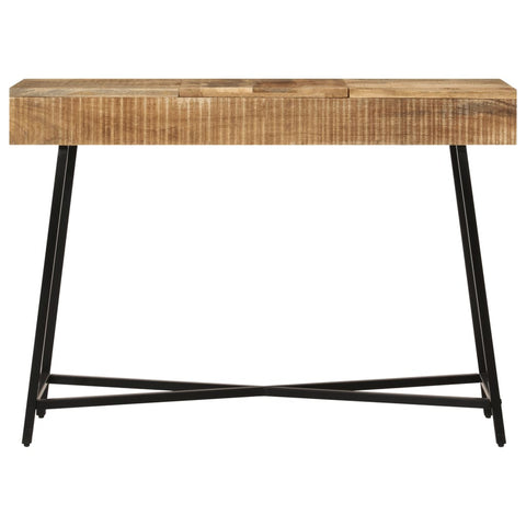 Schminktisch 105x35x75 cm Raues Massivholz Mango und Eisen