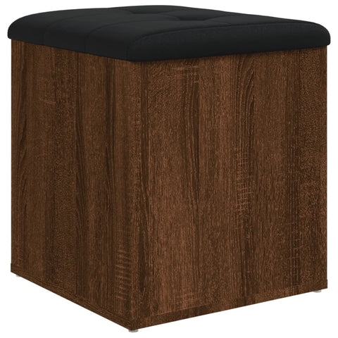 Sitzbank mit Stauraum Braun Eiche 42x42x45 cm Holzwerkstoff