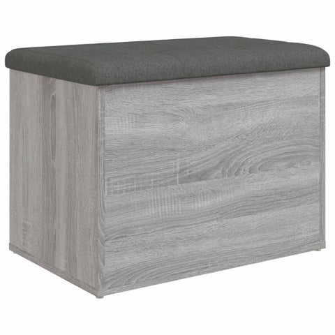 Sitzbank mit Stauraum Grau Sonoma 62x42x45 cm Holzwerkstoff