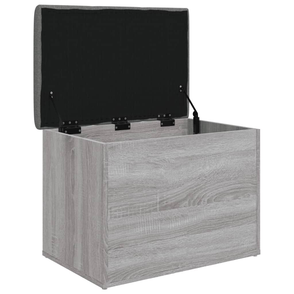 Sitzbank mit Stauraum Grau Sonoma 62x42x45 cm Holzwerkstoff