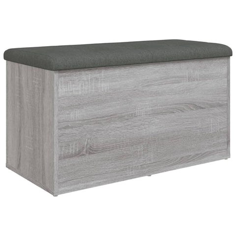 Sitzbank mit Stauraum Grau Sonoma 82x42x45 cm Holzwerkstoff