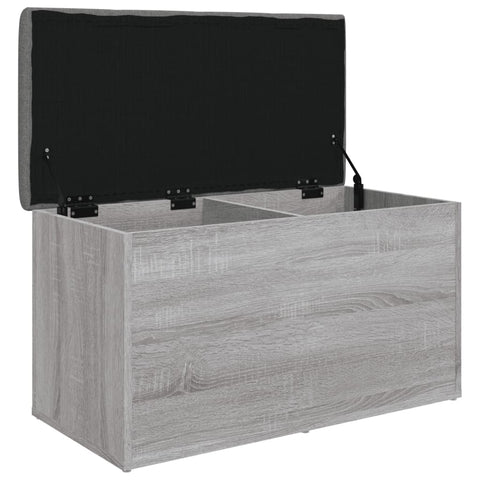 Sitzbank mit Stauraum Grau Sonoma 82x42x45 cm Holzwerkstoff