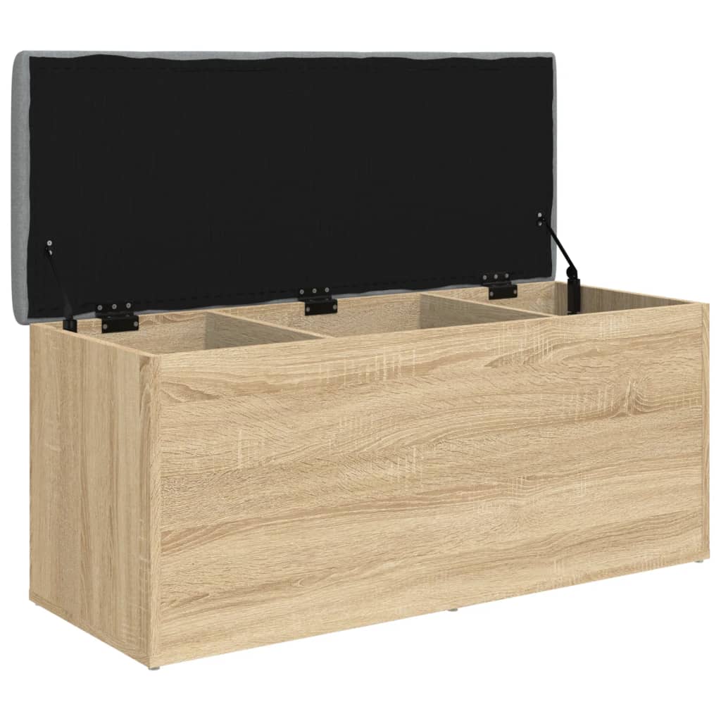 Sitzbank mit Stauraum Sonoma-Eiche 102x42x45 cm Holzwerkstoff