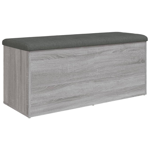 Sitzbank mit Stauraum Grau Sonoma 102x42x45 cm Holzwerkstoff