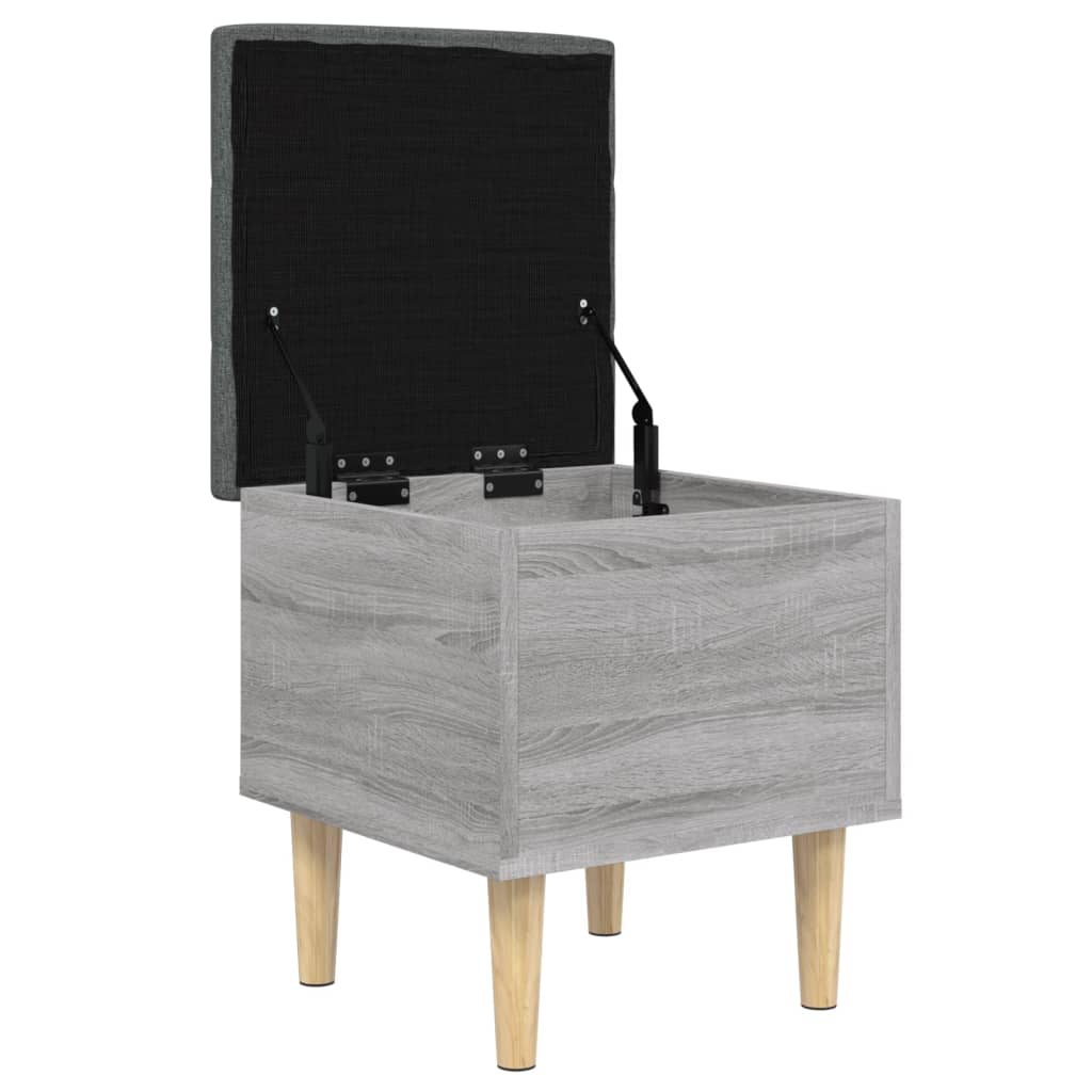 Sitzbank mit Stauraum Grau Sonoma 42x42x46 cm Holzwerkstoff