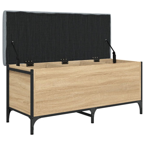 Sitzbank mit Stauraum Sonoma-Eiche 102x42x45 cm Holzwerkstoff