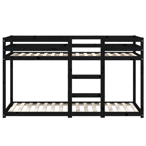 Etagenbett Schwarz 90x190 cm Massivholz Kiefer