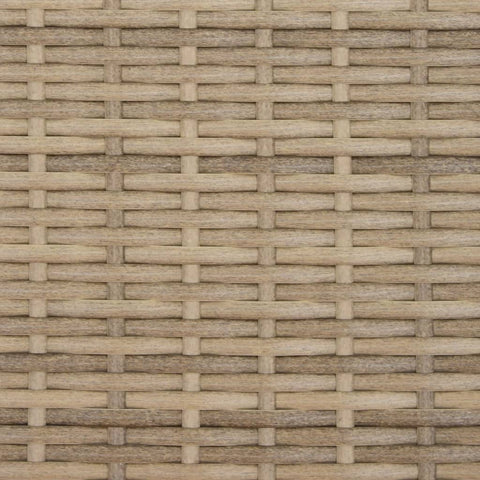 Doppel-Sonnenliege mit Dach und Auflagen Beige Poly Rattan