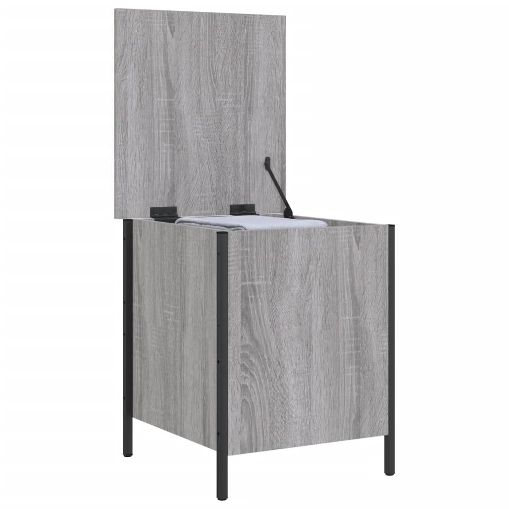 Sitzbank mit Stauraum Grau Sonoma 40x42,5x50 cm Holzwerkstoff