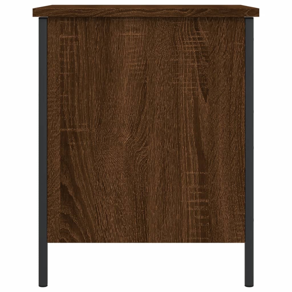 Sitzbank mit Stauraum Braun Eiche 40x42,5x50 cm Holzwerkstoff