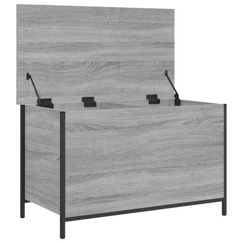 Sitzbank mit Stauraum Grau Sonoma 80x42,5x50 cm Holzwerkstoff