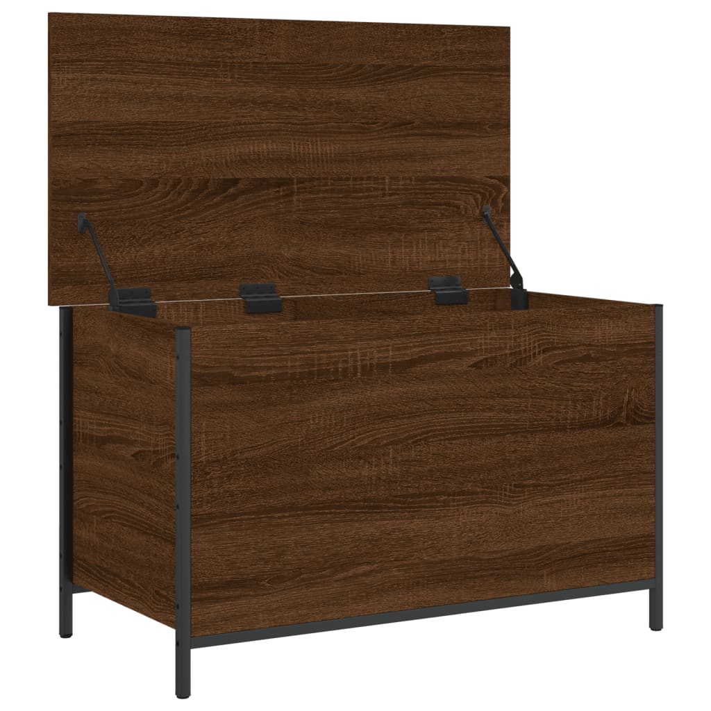 Sitzbank mit Stauraum Braun Eiche 80x42,5x50 cm Holzwerkstoff