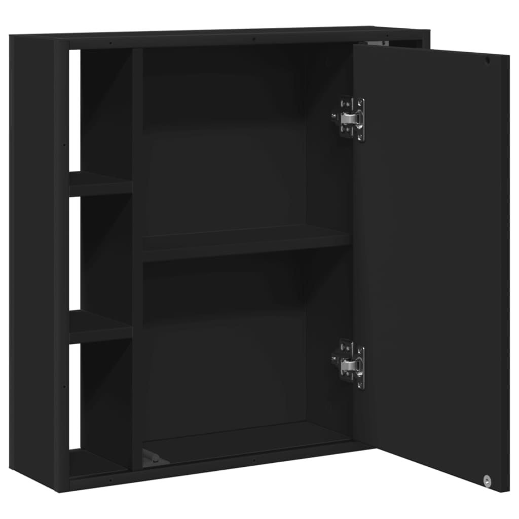 Bad-Spiegelschrank Schwarz 60x16x60 cm Holzwerkstoff