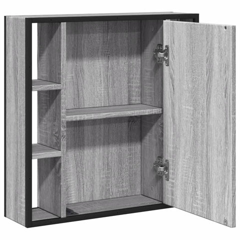 Bad-Spiegelschrank Grau Sonoma 60x16x60 cm Holzwerkstoff