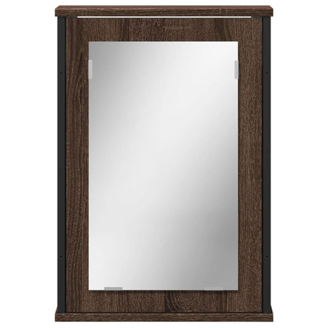 Bad-Spiegelschrank Braun Eiche-Optik 42x12x60cm Holzwerkstoff