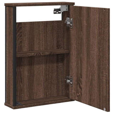 Bad-Spiegelschrank Braun Eiche-Optik 42x12x60cm Holzwerkstoff