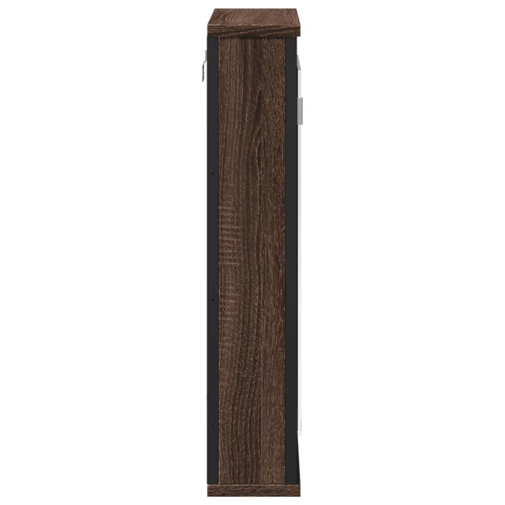 Bad-Spiegelschrank Braun Eiche-Optik 42x12x60cm Holzwerkstoff