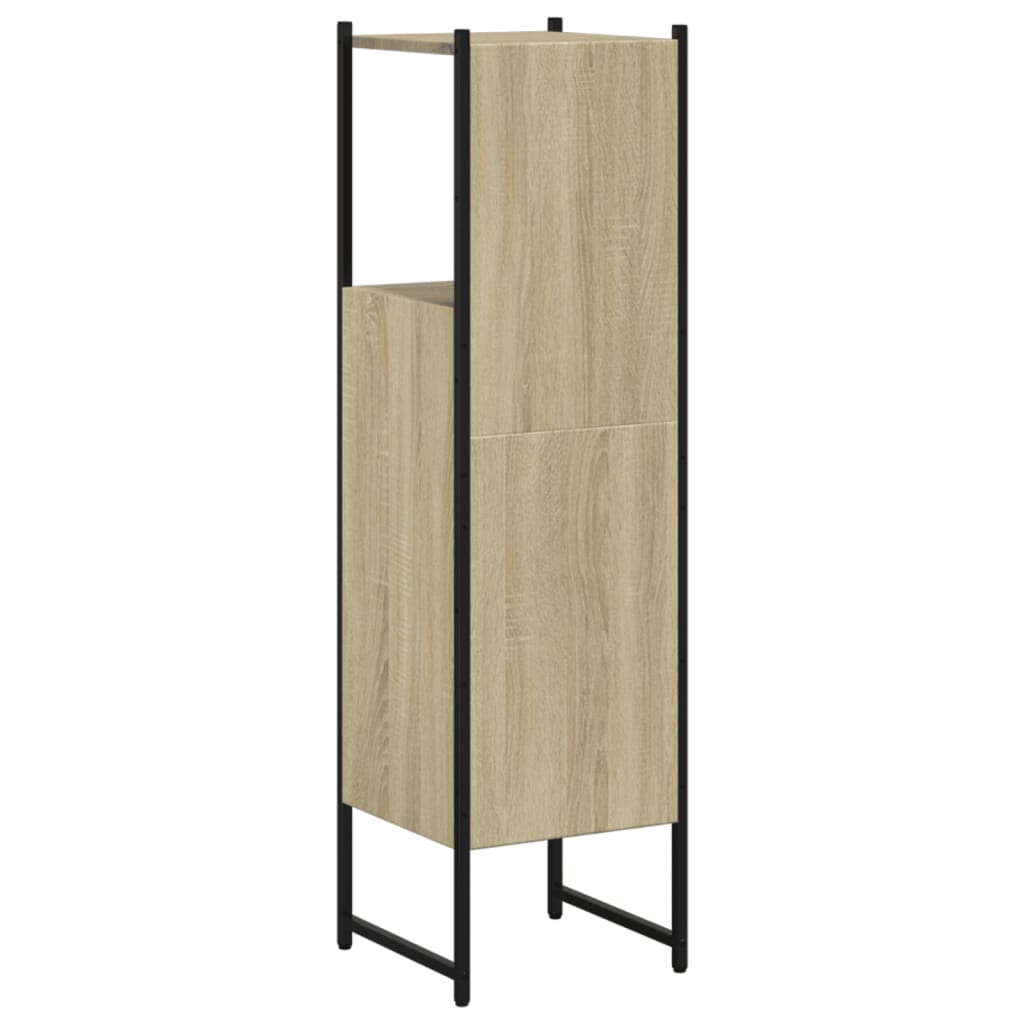 Badschrank Sonoma-Eiche 33x33x120,5 cm Holzwerkstoff