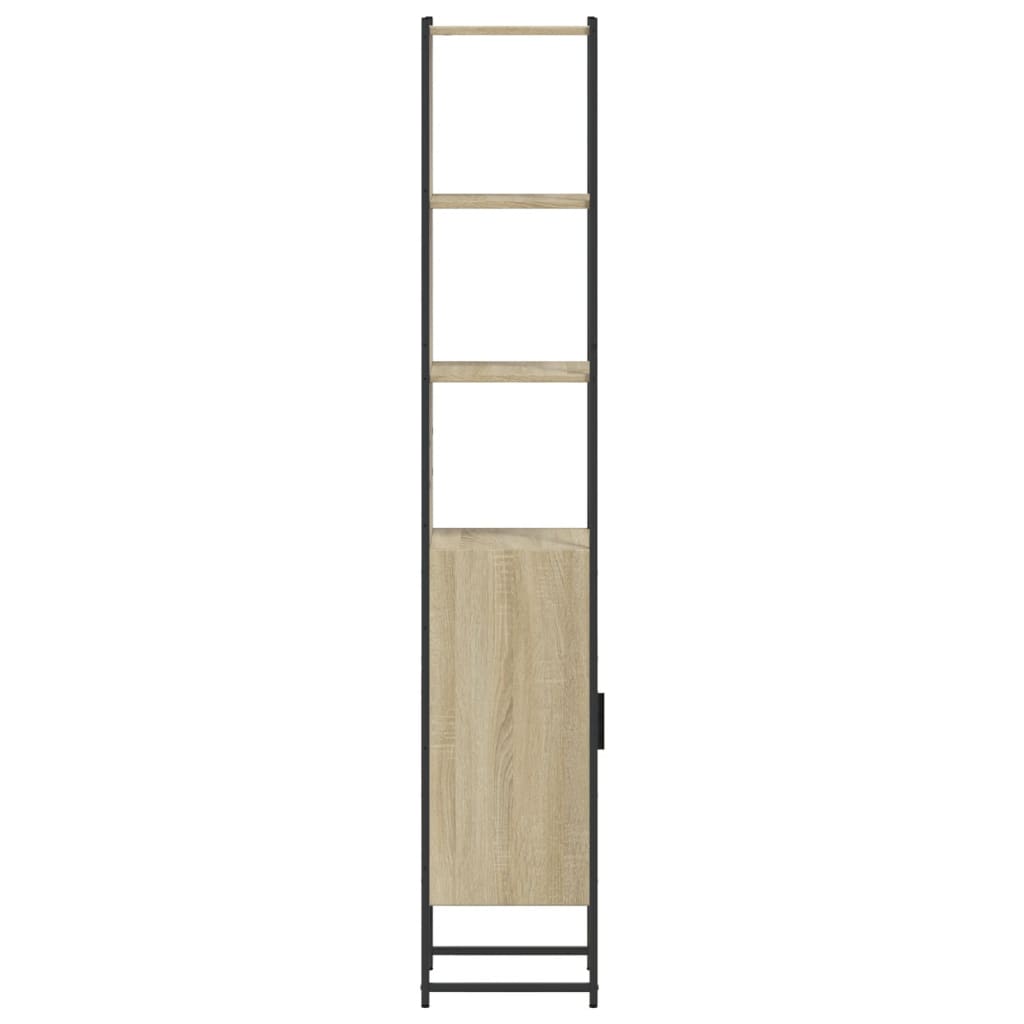 Badschrank Sonoma-Eiche 33x33x185,5 cm Holzwerkstoff