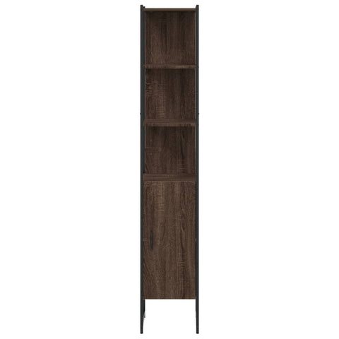 Badschrank Braun Eichen-Optik 33x33x185,5 cm Holzwerkstoff