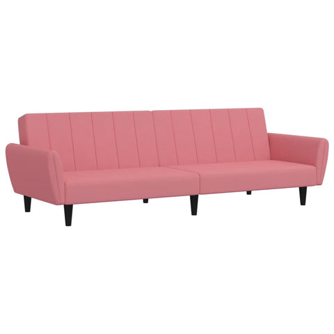 Schlafsofa 2-Sitzer Rosa Samt