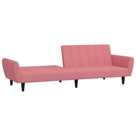 Schlafsofa 2-Sitzer Rosa Samt