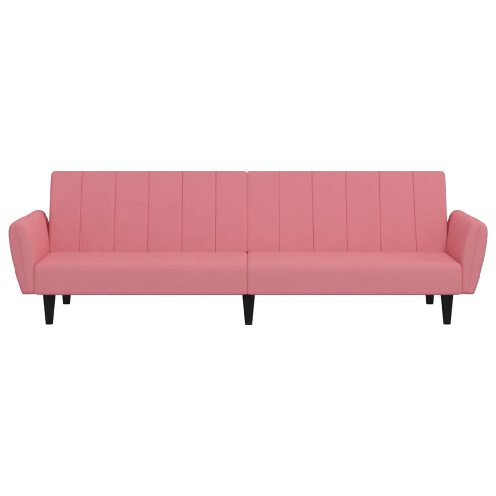 Schlafsofa 2-Sitzer Rosa Samt