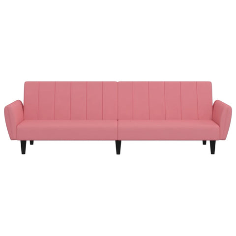 Schlafsofa 2-Sitzer Rosa Samt