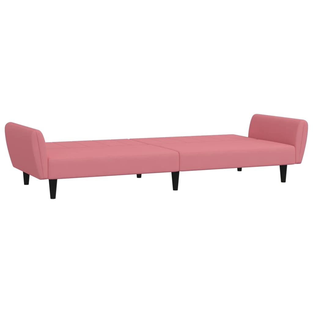 Schlafsofa 2-Sitzer Rosa Samt