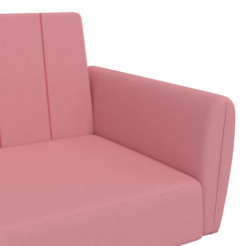 Schlafsofa 2-Sitzer Rosa Samt