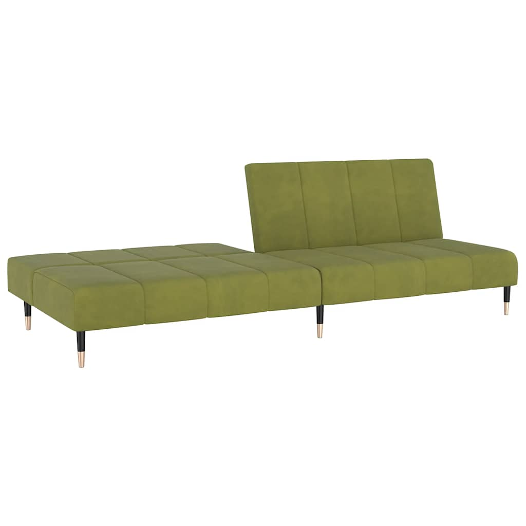 Elegantes Schlafsofa mit Samtbezug und 2-in-1-Funktion – verstellbare Rückenlehnen, 200 cm breit, vielseitig einsetzbar