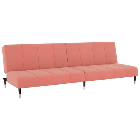 Elegantes Schlafsofa mit Samtbezug und 2-in-1-Funktion – verstellbare Rückenlehnen, 200 cm breit, vielseitig einsetzbar