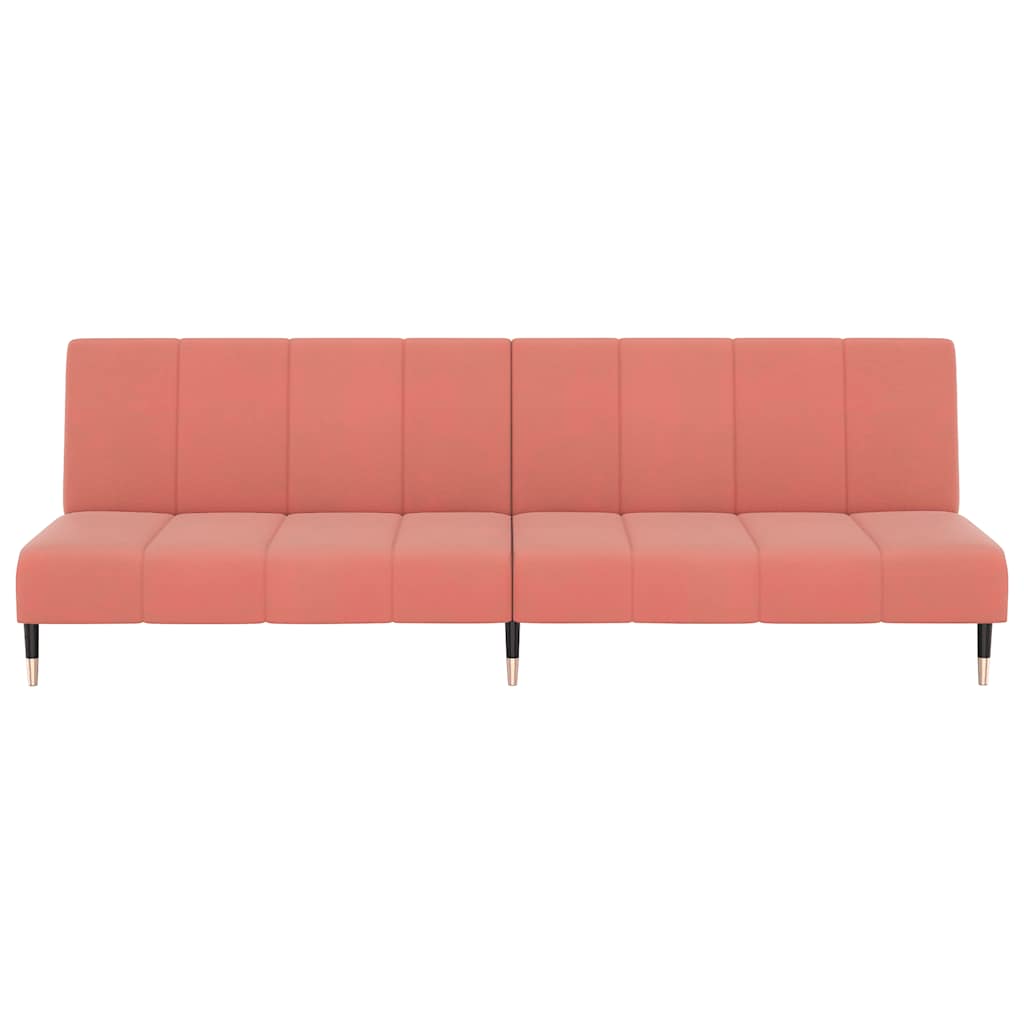 Elegantes Schlafsofa mit Samtbezug und 2-in-1-Funktion – verstellbare Rückenlehnen, 200 cm breit, vielseitig einsetzbar