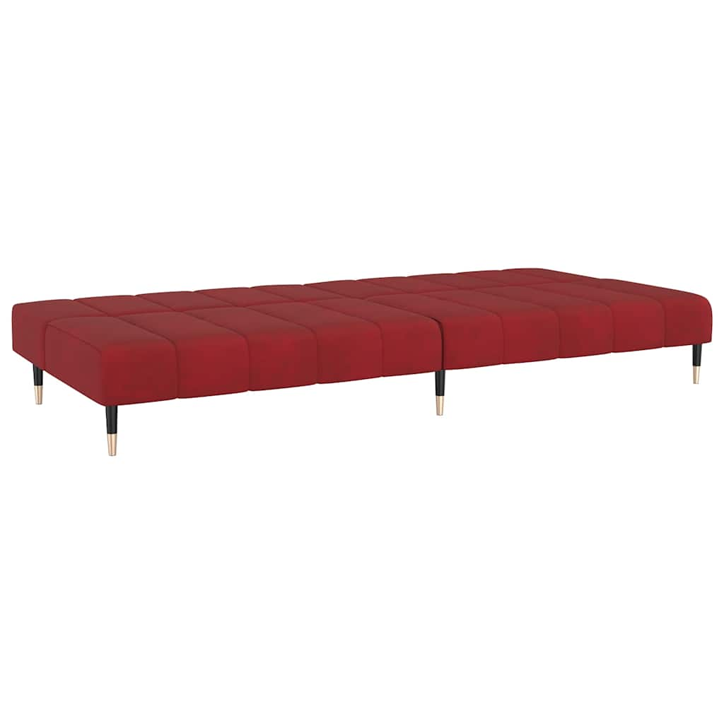 Elegantes Schlafsofa mit Samtbezug und 2-in-1-Funktion – verstellbare Rückenlehnen, 200 cm breit, vielseitig einsetzbar