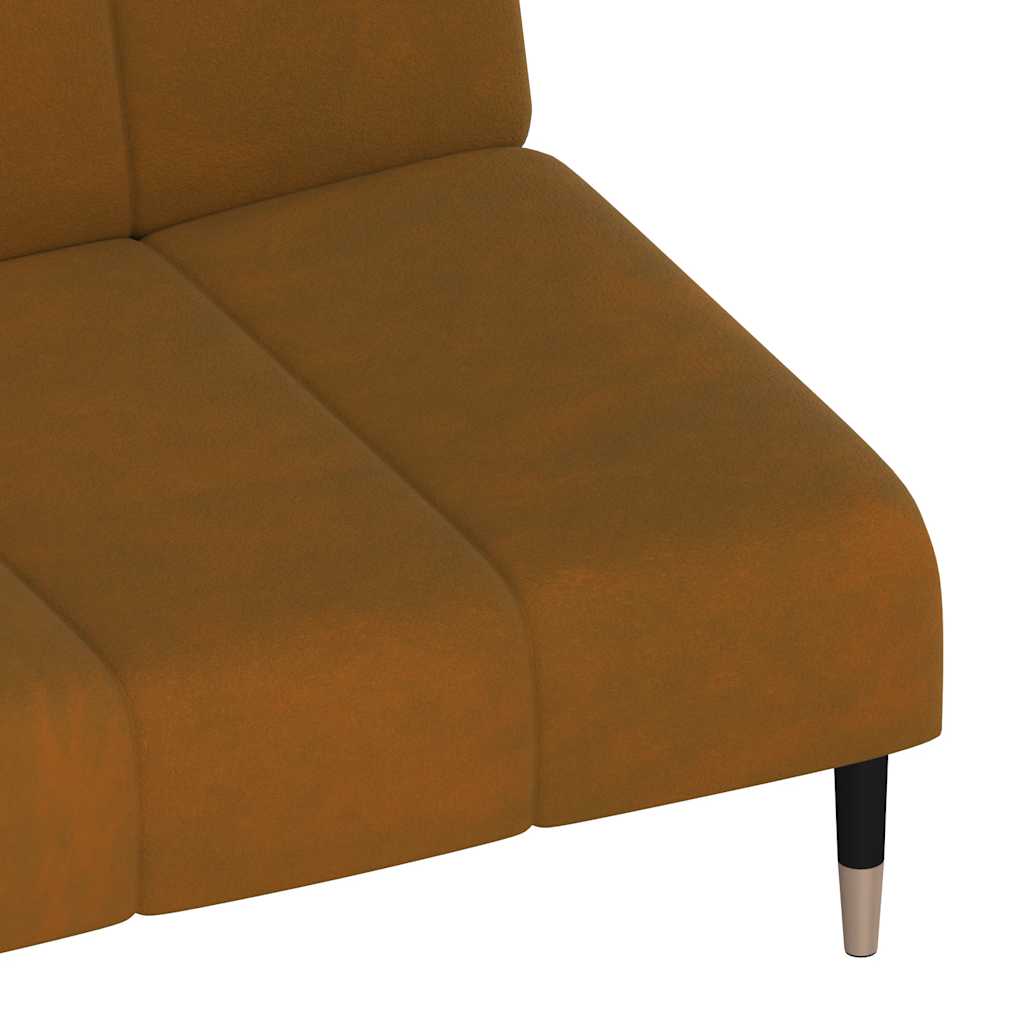 Elegantes Schlafsofa mit Samtbezug und 2-in-1-Funktion – verstellbare Rückenlehnen, 200 cm breit, vielseitig einsetzbar