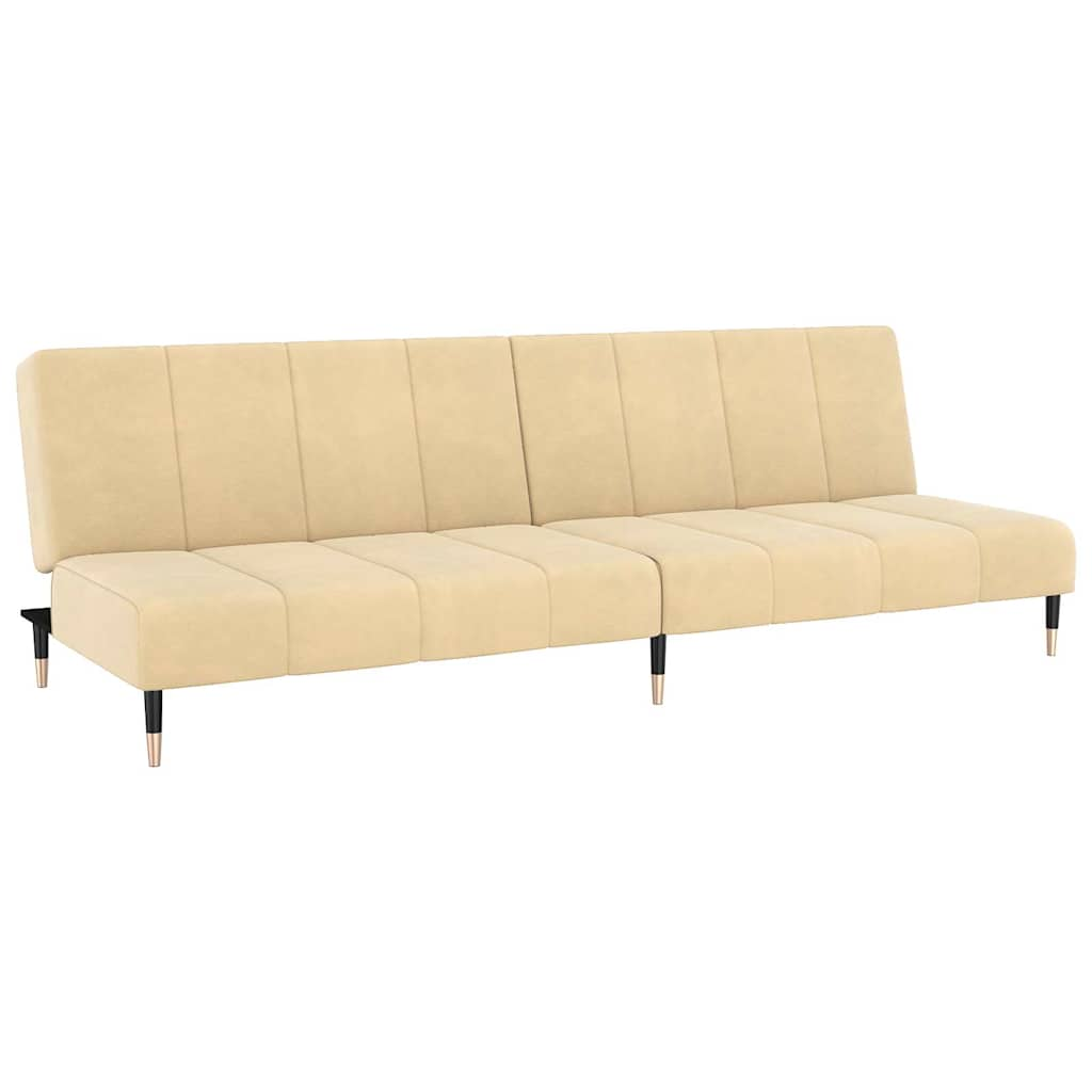 Elegantes Schlafsofa mit Samtbezug und 2-in-1-Funktion – verstellbare Rückenlehnen, 200 cm breit, vielseitig einsetzbar