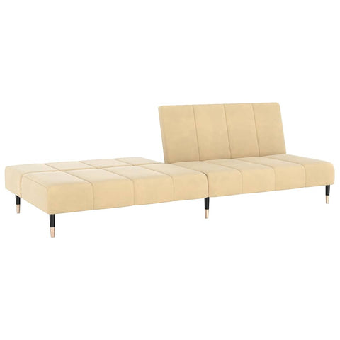 Elegantes Schlafsofa mit Samtbezug und 2-in-1-Funktion – verstellbare Rückenlehnen, 200 cm breit, vielseitig einsetzbar