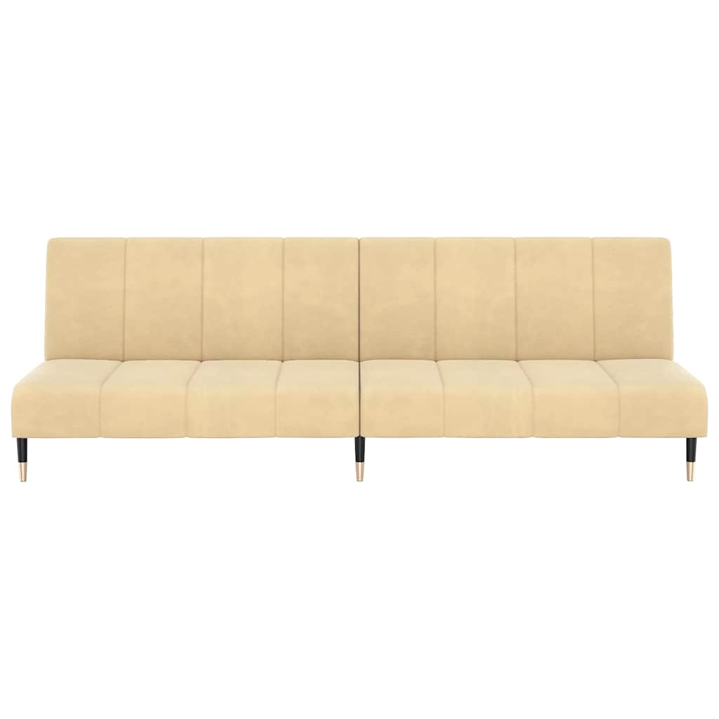 Elegantes Schlafsofa mit Samtbezug und 2-in-1-Funktion – verstellbare Rückenlehnen, 200 cm breit, vielseitig einsetzbar