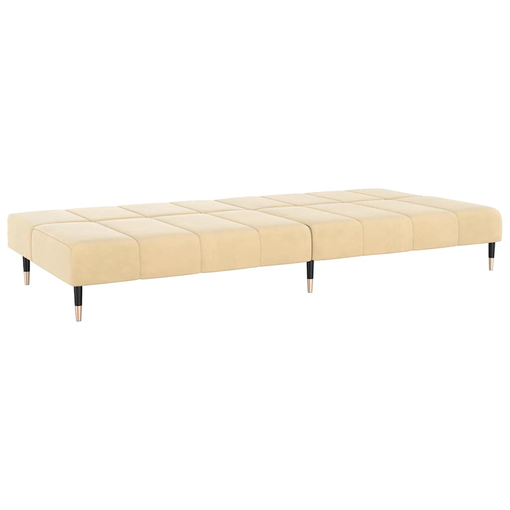 Elegantes Schlafsofa mit Samtbezug und 2-in-1-Funktion – verstellbare Rückenlehnen, 200 cm breit, vielseitig einsetzbar