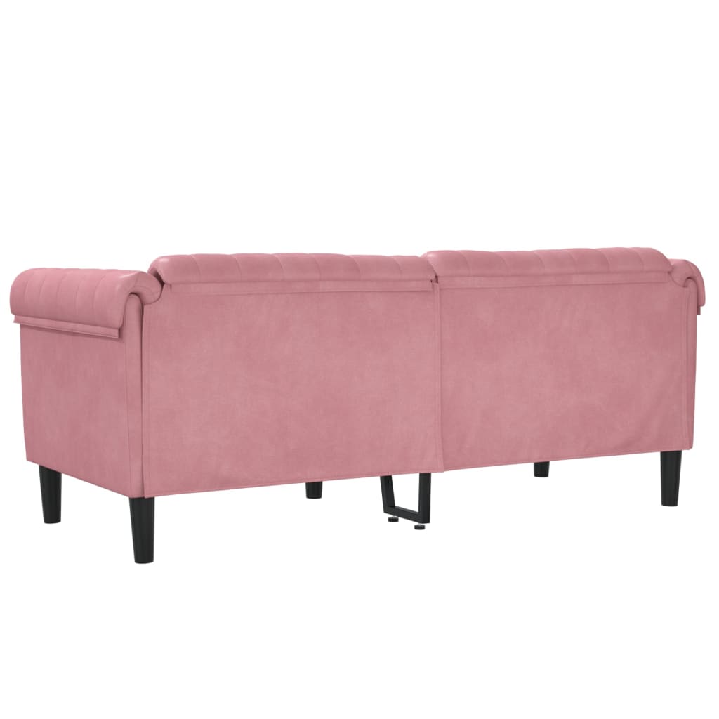 Sofa 2-Sitzer Rosa Samt